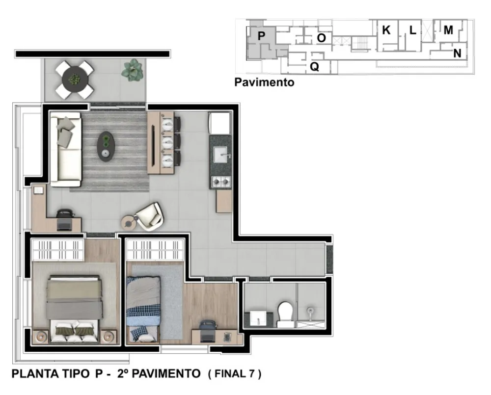 Apartamento, 2 quartos, 49 m² - Foto 21