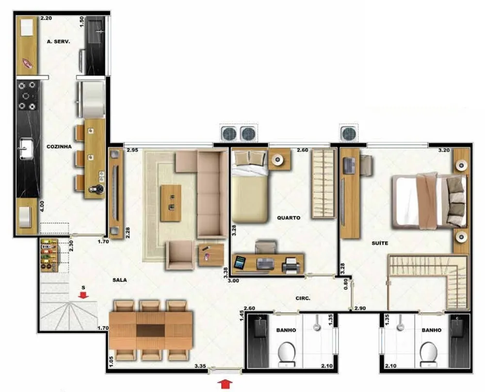 Apartamento, 2 quartos, 68 m² - Foto 24