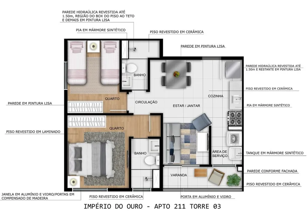 Apartamento, 2 quartos, 46 m² - Foto 26