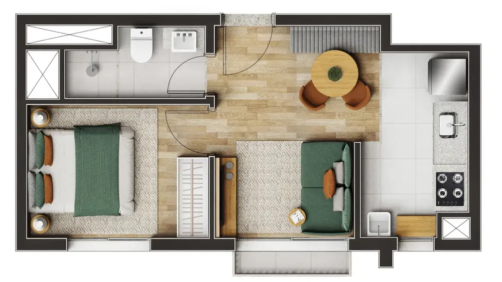 Apartamento, 2 quartos, 46 m² - Foto 7