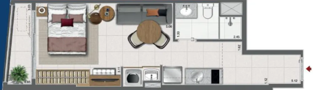 Apartamento, 1 quarto, 51 m² - Foto 17