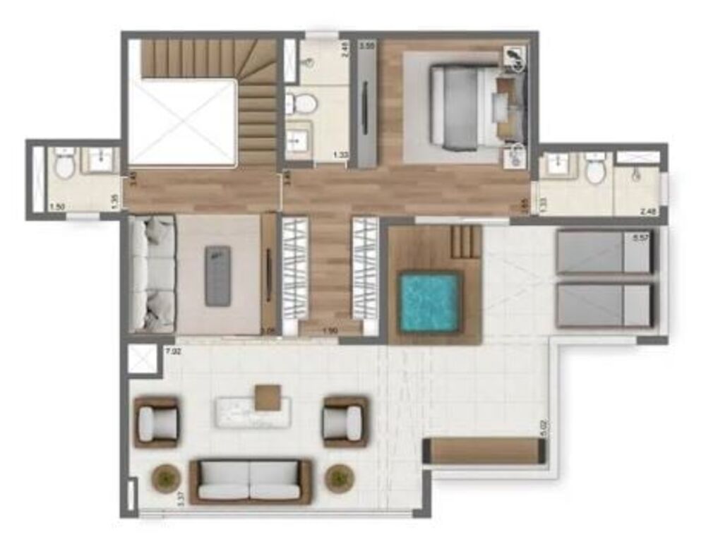 Cobertura, 4 quartos, 201 m² - Foto 3