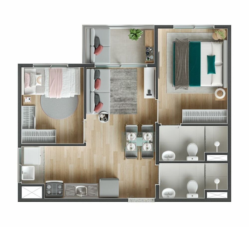 Apartamento, 2 quartos, 41 m² - Foto 3