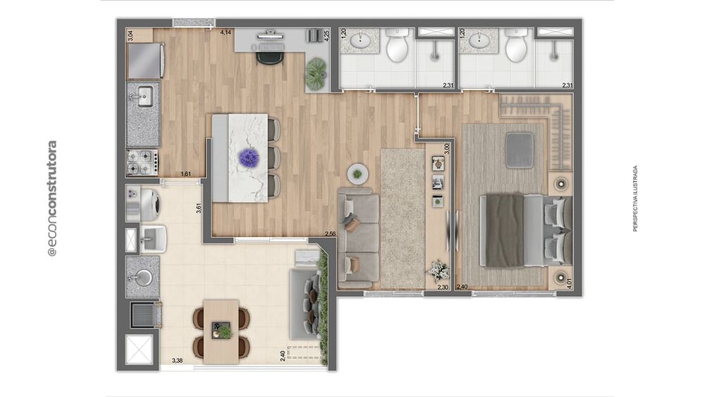 Apartamento, 2 quartos, 54 m² - Foto 9