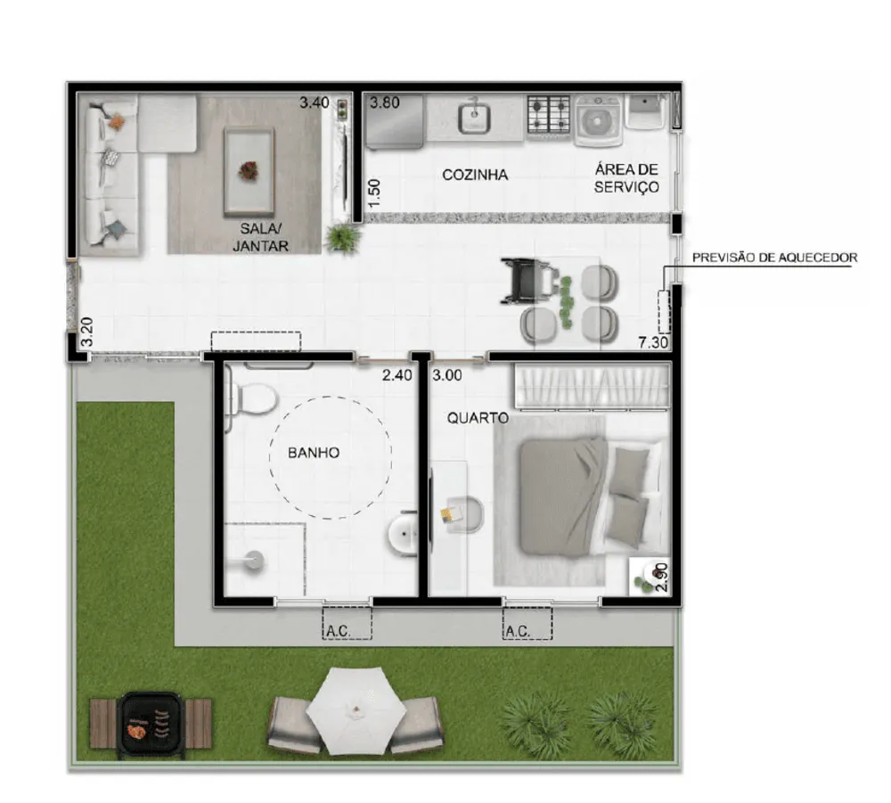 Apartamento, 1 quarto, 62 m² - Foto 11