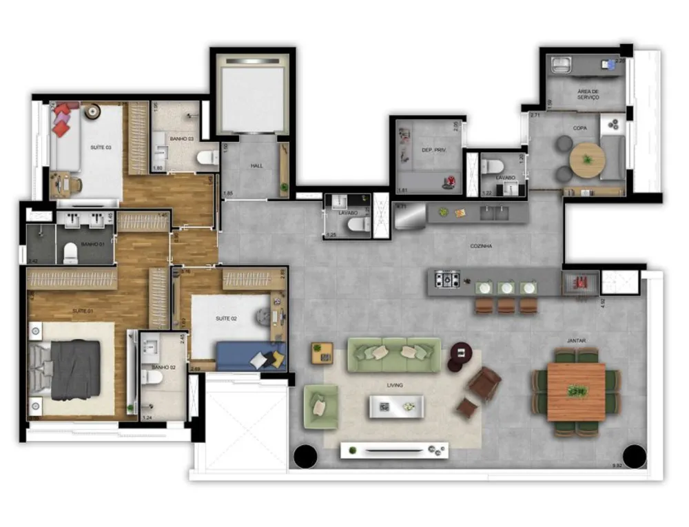 Cobertura, 3 quartos, 324 m² - Foto 7