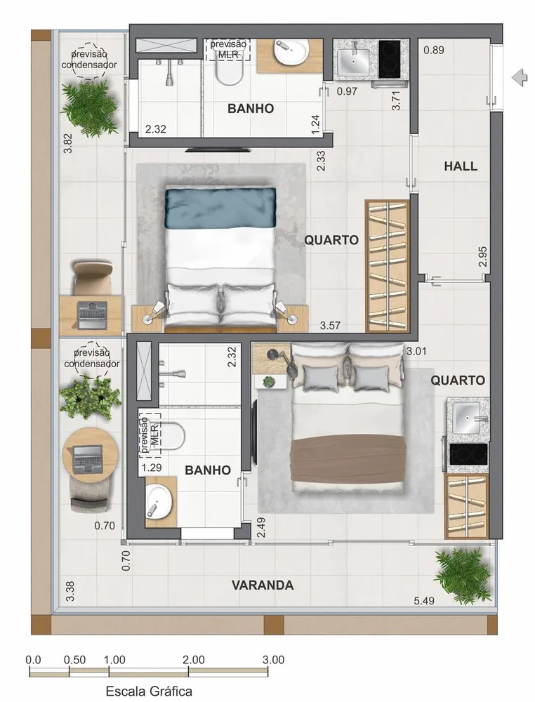 Apartamento, 1 quarto, 33 m² - Foto 57