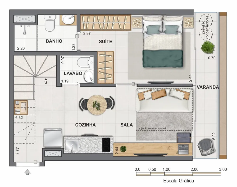 Apartamento, 1 quarto, 33 m² - Foto 80