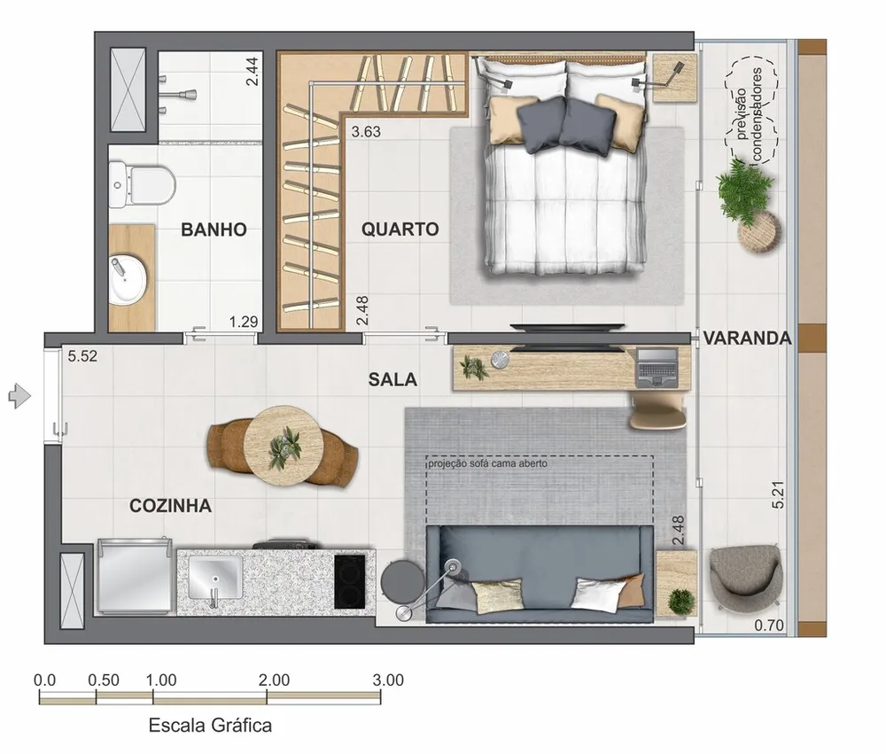 Apartamento, 1 quarto, 33 m² - Foto 53