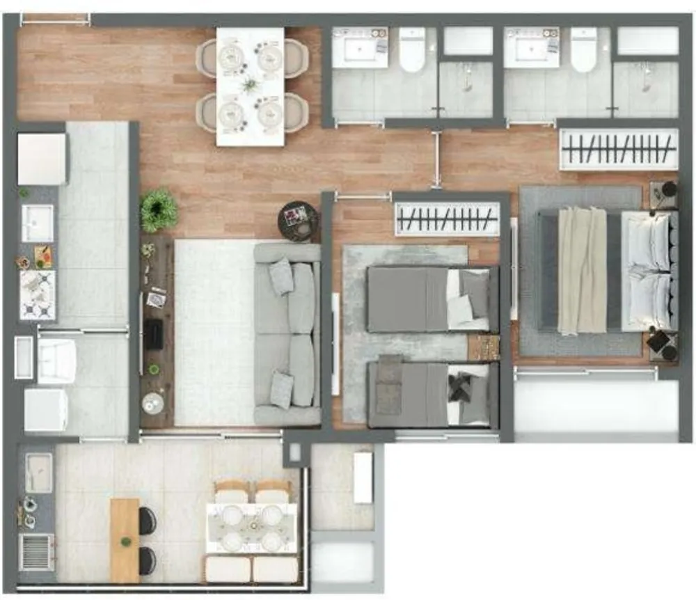 Apartamento, 2 quartos, 67 m² - Foto 8