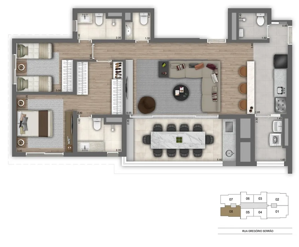 Apartamento, 3 quartos, 131 m² - Foto 4