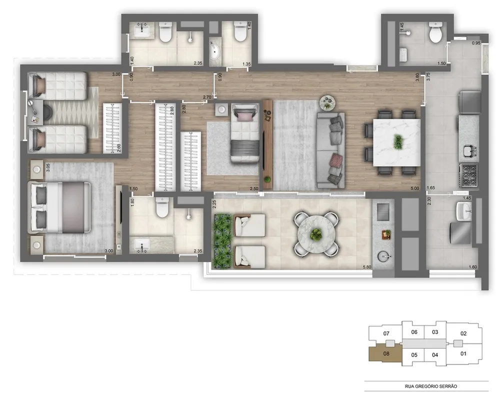 Apartamento, 3 quartos, 131 m² - Foto 8