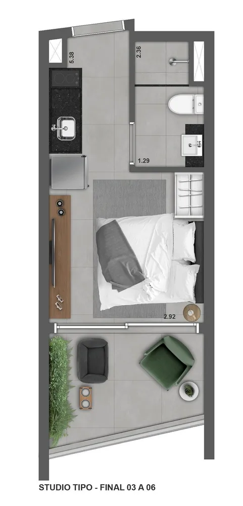 Apartamento, 1 quarto, 38 m² - Foto 8