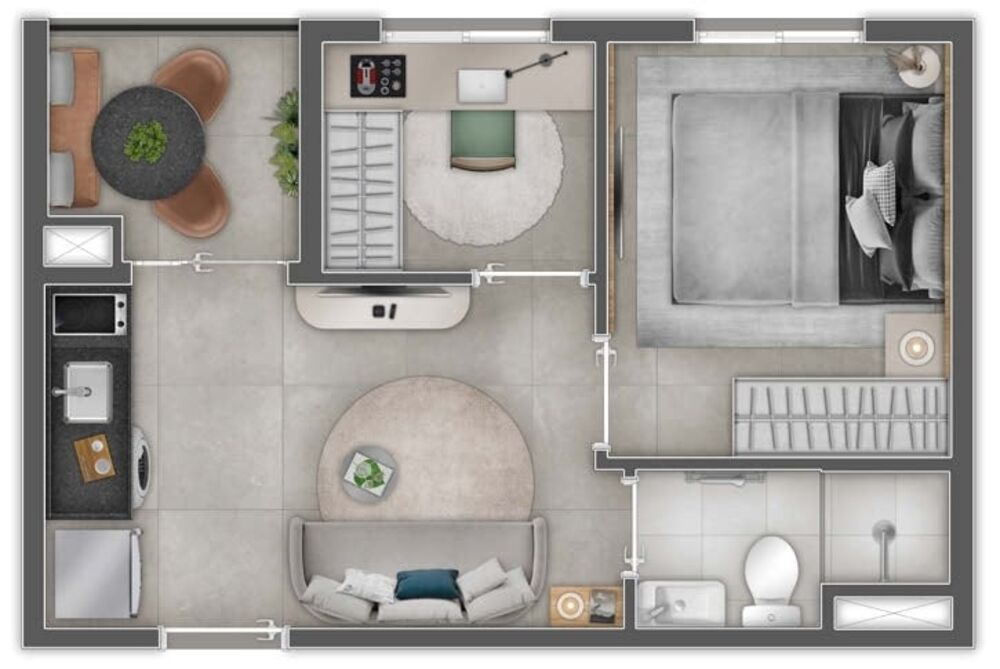 Apartamento, 2 quartos, 35 m² - Foto 4