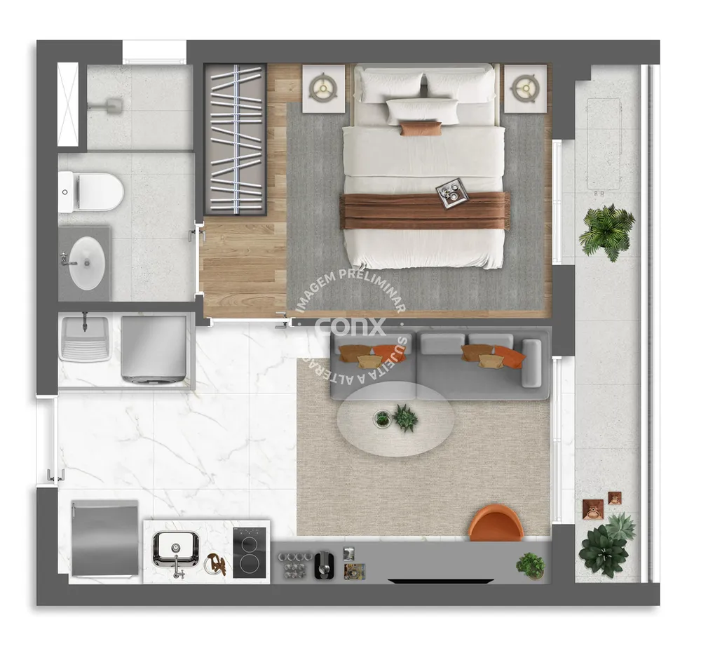 Apartamento, 1 quarto, 43 m² - Foto 7