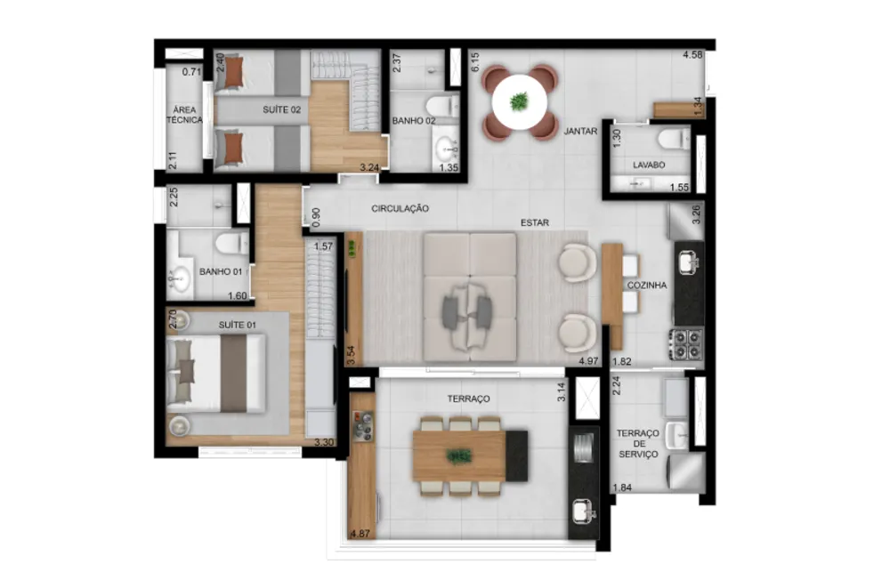 Apartamento, 3 quartos, 113 m² - Foto 11