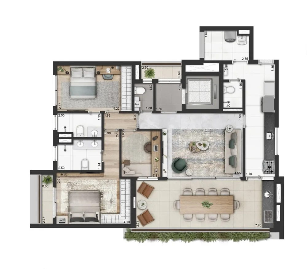 Apartamento, 2 quartos, 129 m² - Foto 6