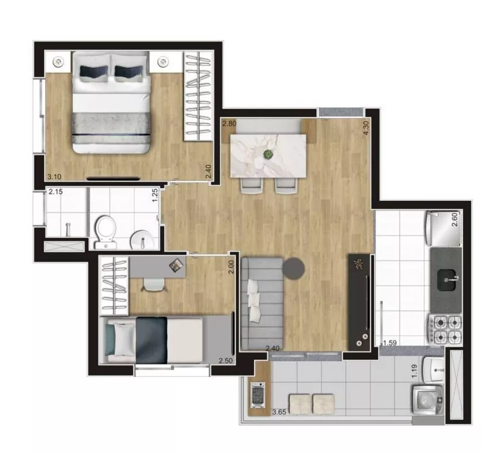 Apartamento, 2 quartos, 39 m² - Foto 16