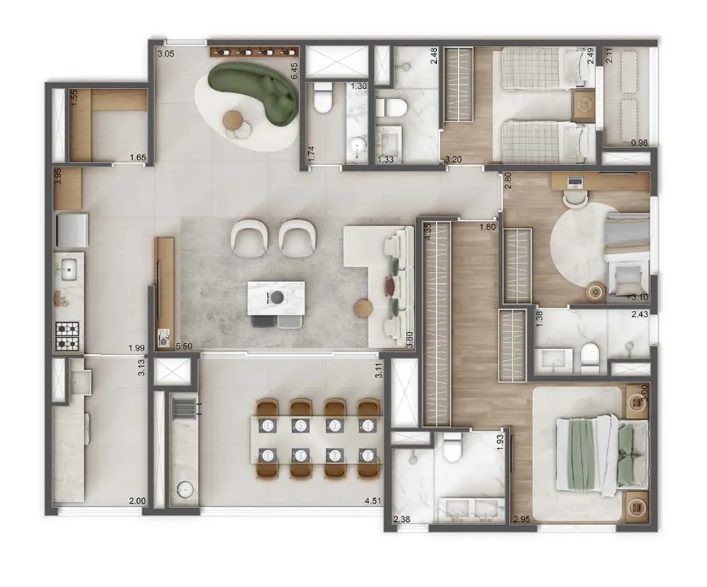 Apartamento, 4 quartos, 125 m² - Foto 8