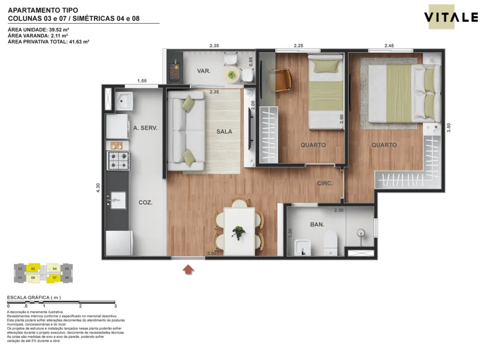 Apartamento, 2 quartos, 41 m² - Foto 9