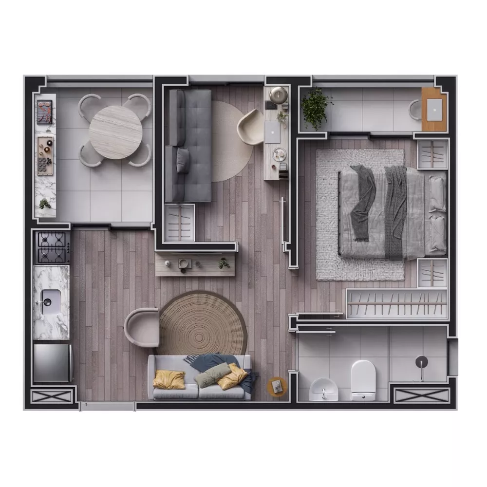 Apartamento, 2 quartos, 32 m² - Foto 3
