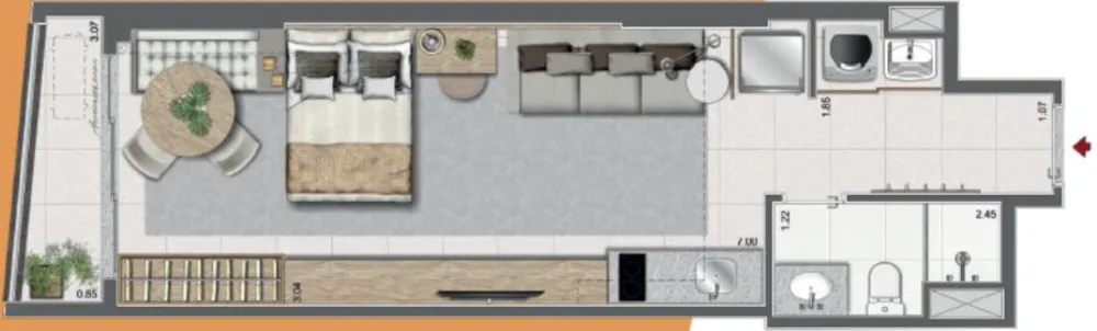 Apartamento, 1 quarto, 51 m² - Foto 27