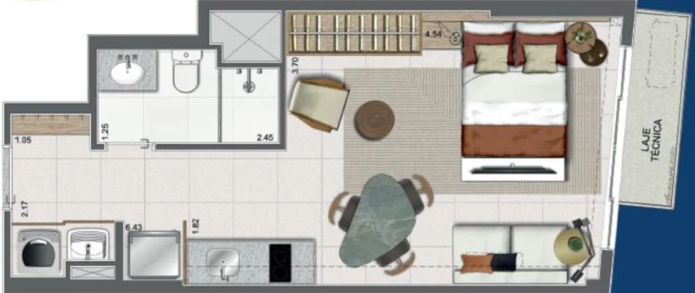 Apartamento, 1 quarto, 51 m² - Foto 21