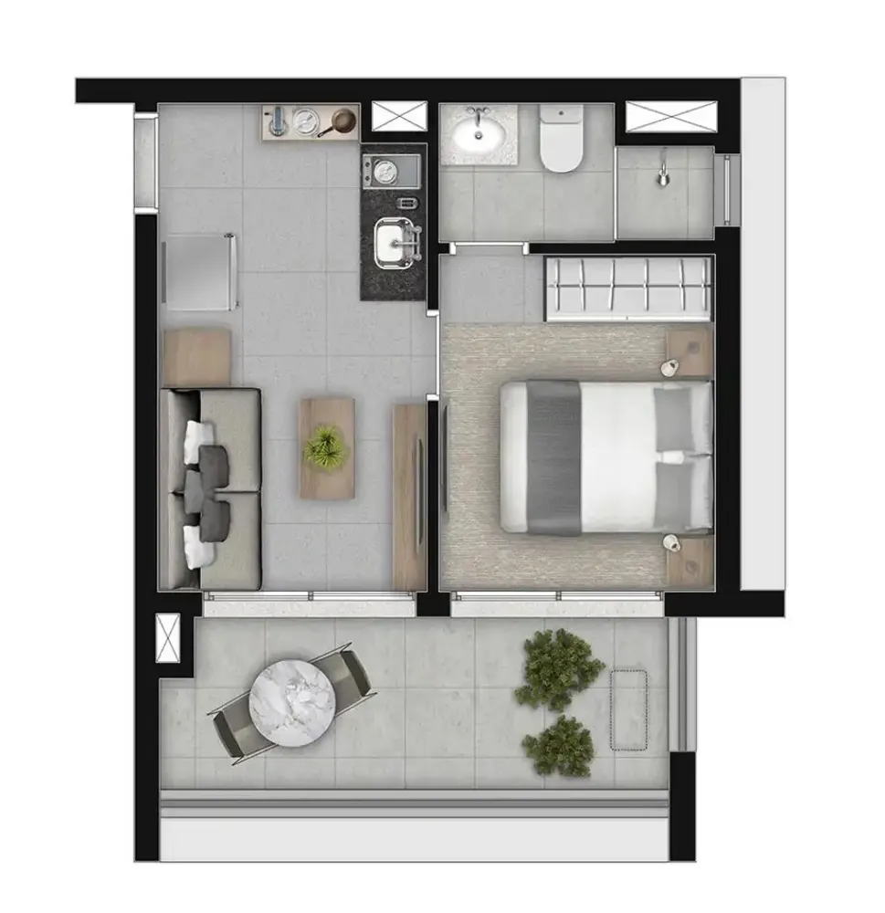 Apartamento, 1 quarto, 29 m² - Foto 6