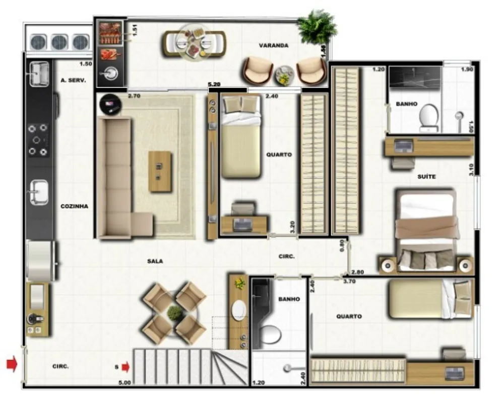 Cobertura, 3 quartos, 131 m² - Foto 40