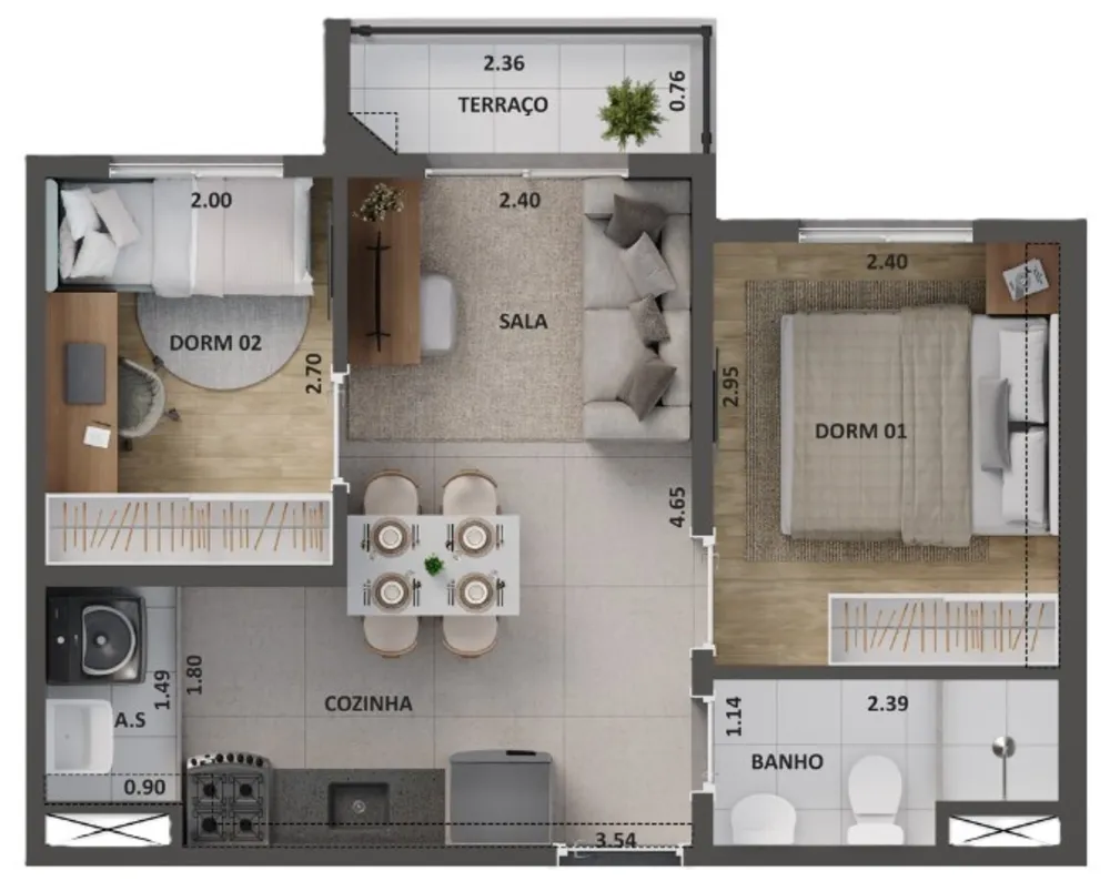 Apartamento, 1 quarto, 34 m² - Foto 10
