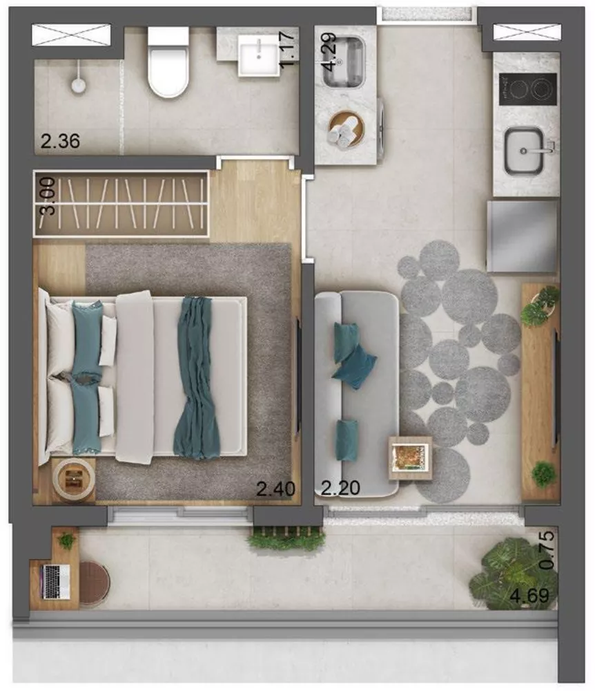 Apartamento, 2 quartos, 44 m² - Foto 14