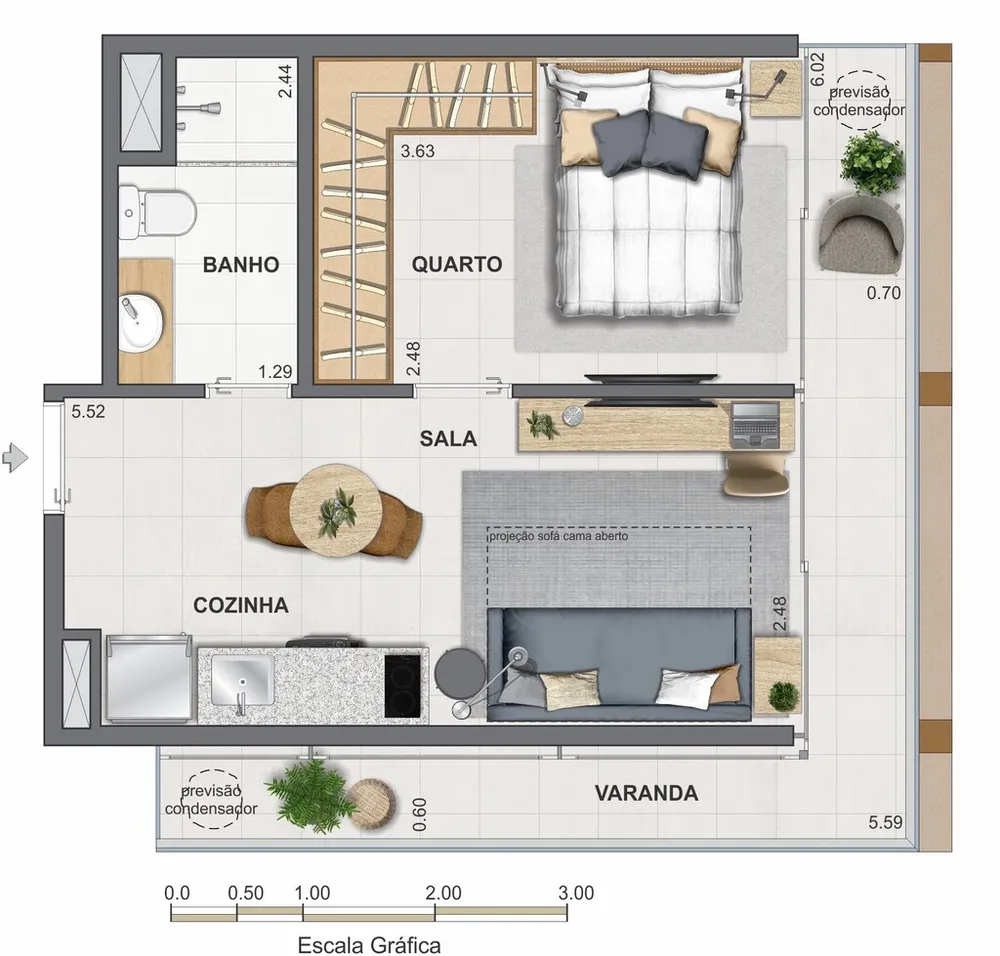 Cobertura, 1 quarto, 67 m² - Foto 56