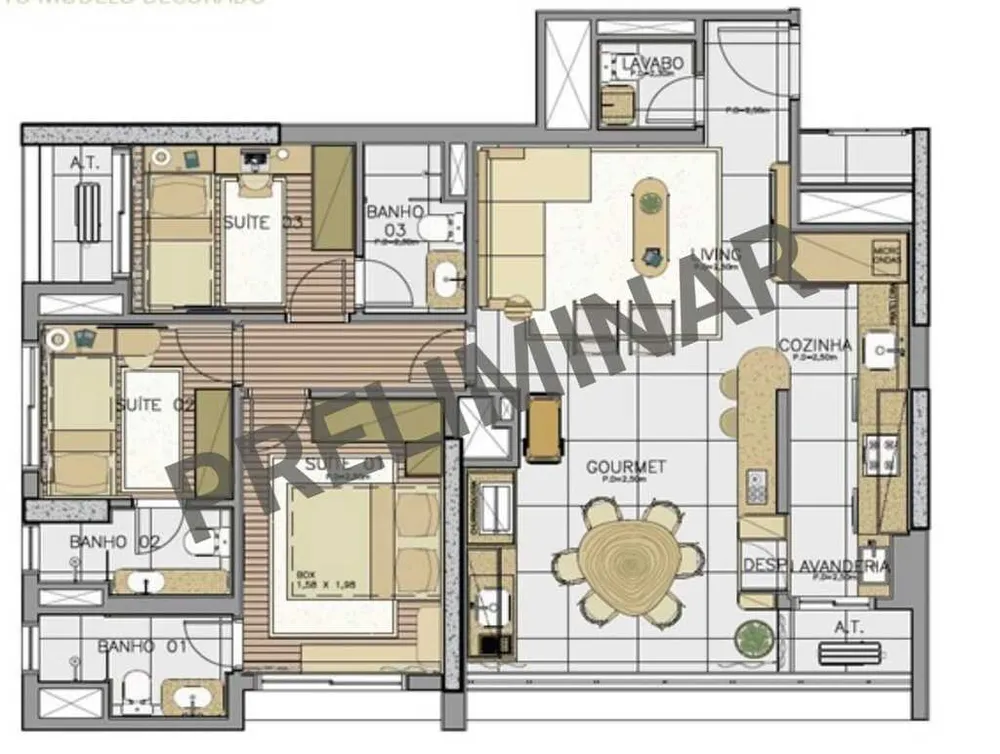 Apartamento, 3 quartos, 92 m² - Foto 2