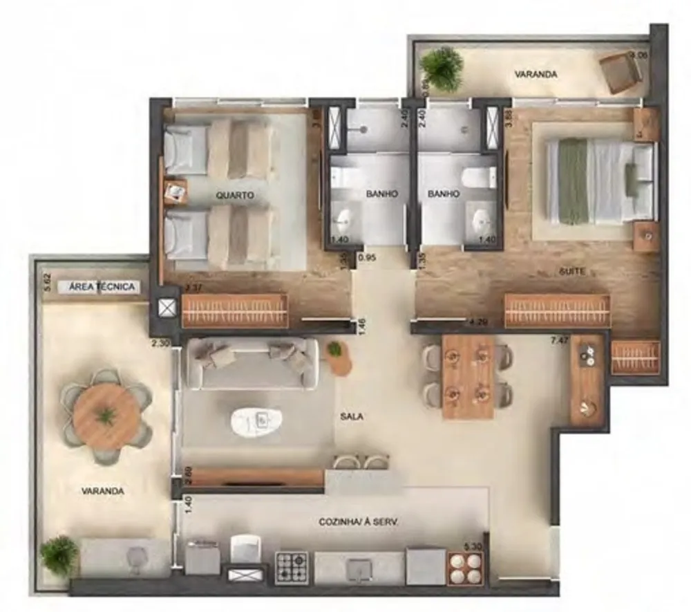 Apartamento, 2 quartos, 90 m² - Foto 13