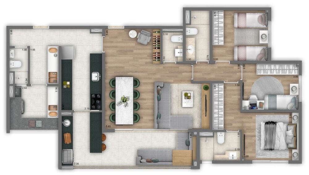 Apartamento à venda com 3 quartos, 90m² - Foto 4