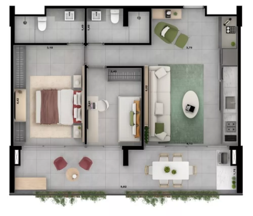 Apartamento, 1 quarto, 112 m² - Foto 12