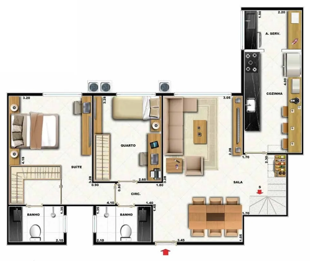 Cobertura, 2 quartos, 148 m² - Foto 26