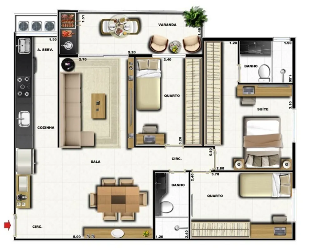 Apartamento, 2 quartos, 64 m² - Foto 24