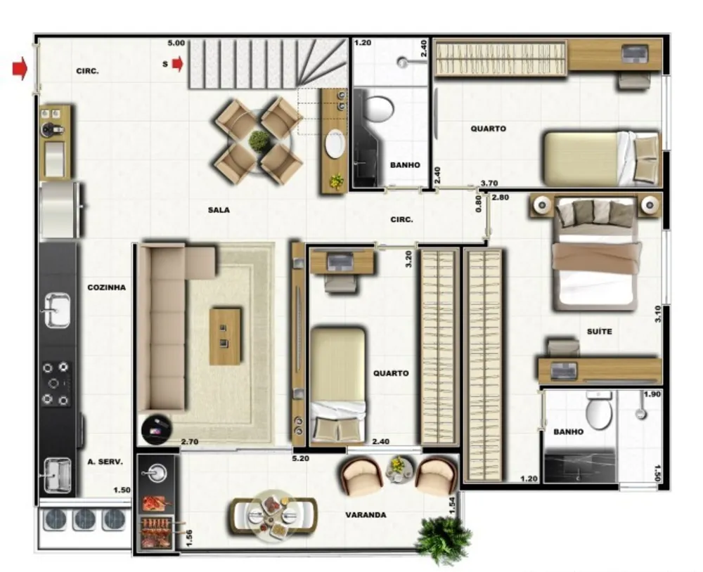Apartamento, 2 quartos, 64 m² - Foto 42