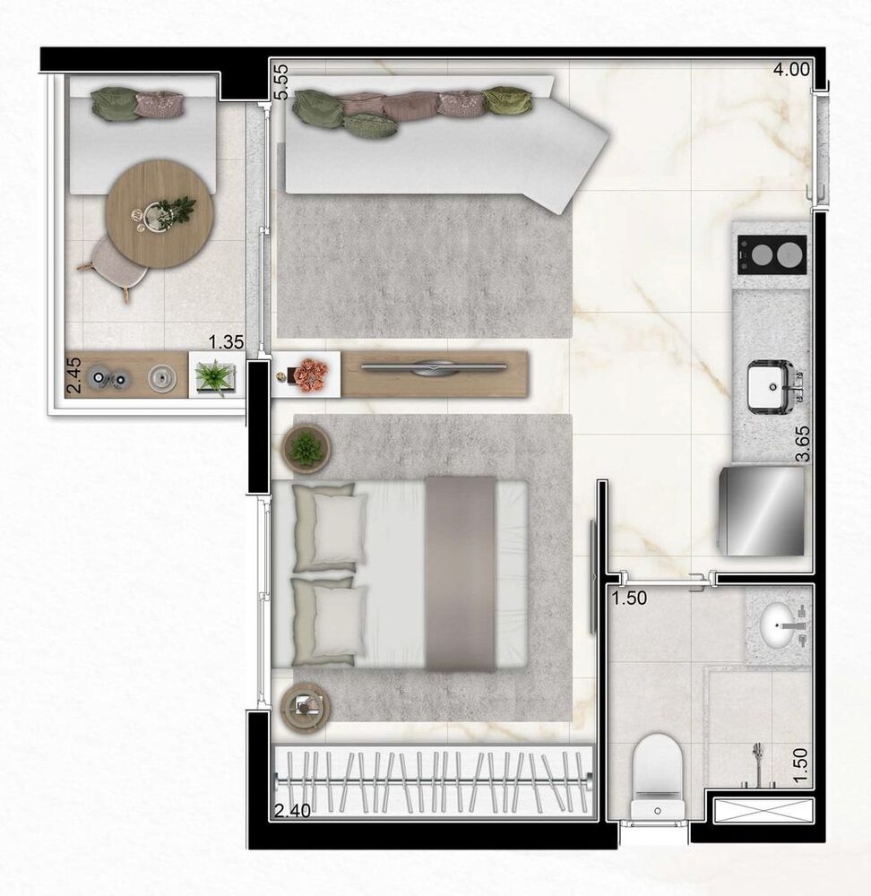 Apartamento, 1 quarto, 28 m² - Foto 7