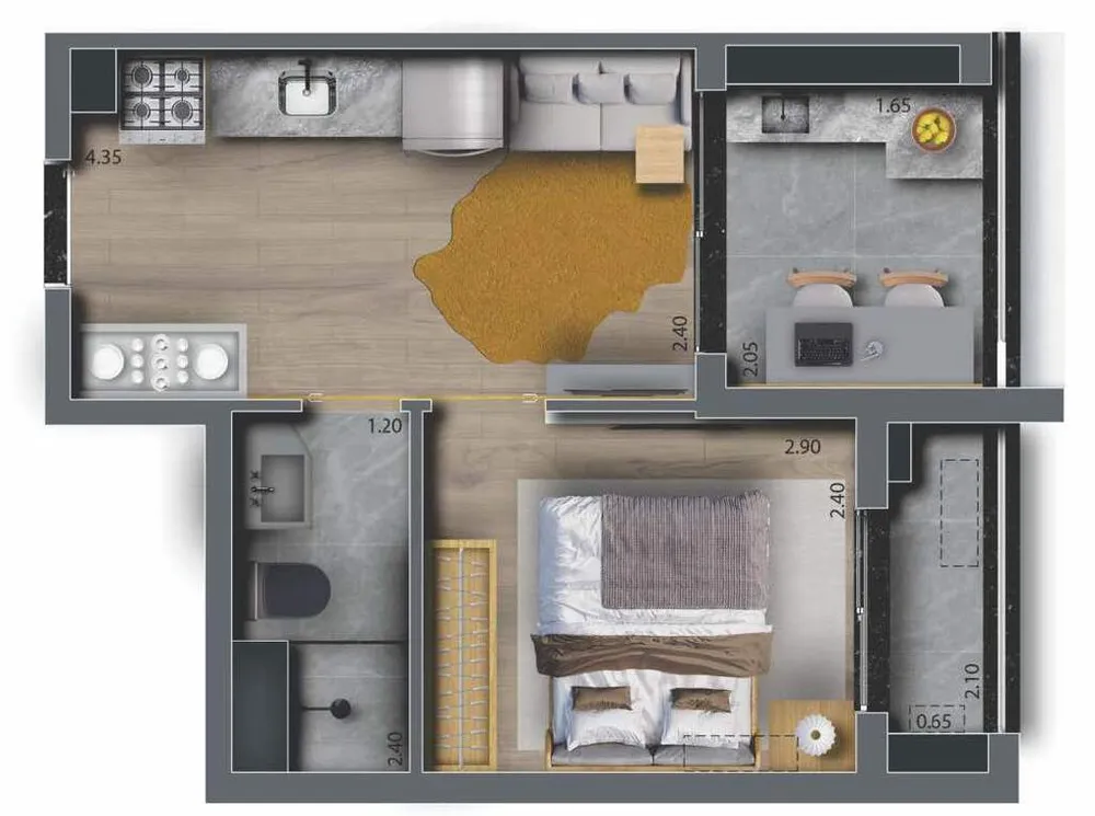 Apartamento, 1 quarto, 27 m² - Foto 26