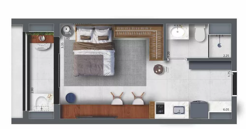 Apartamento, 1 quarto, 27 m² - Foto 22