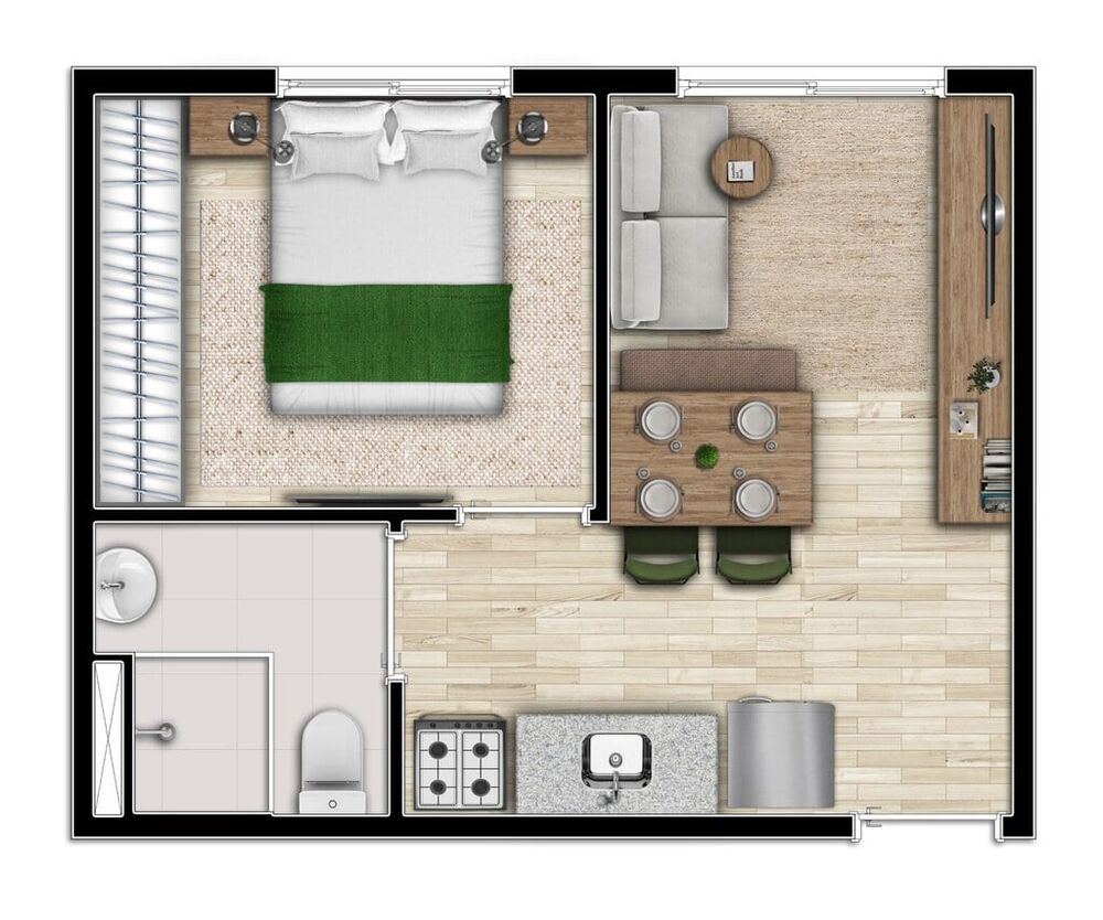 Apartamento, 1 quarto, 26 m² - Foto 8