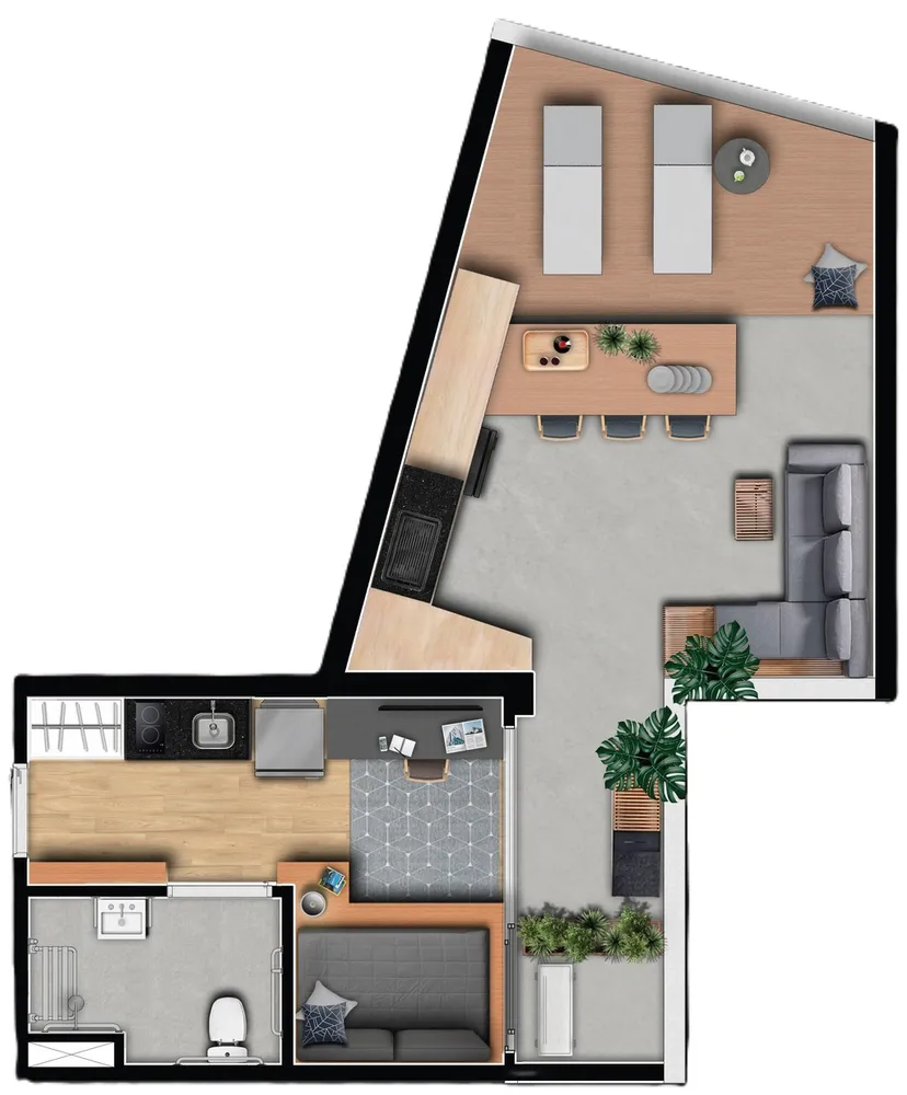 Apartamento, 2 quartos, 46 m² - Foto 4