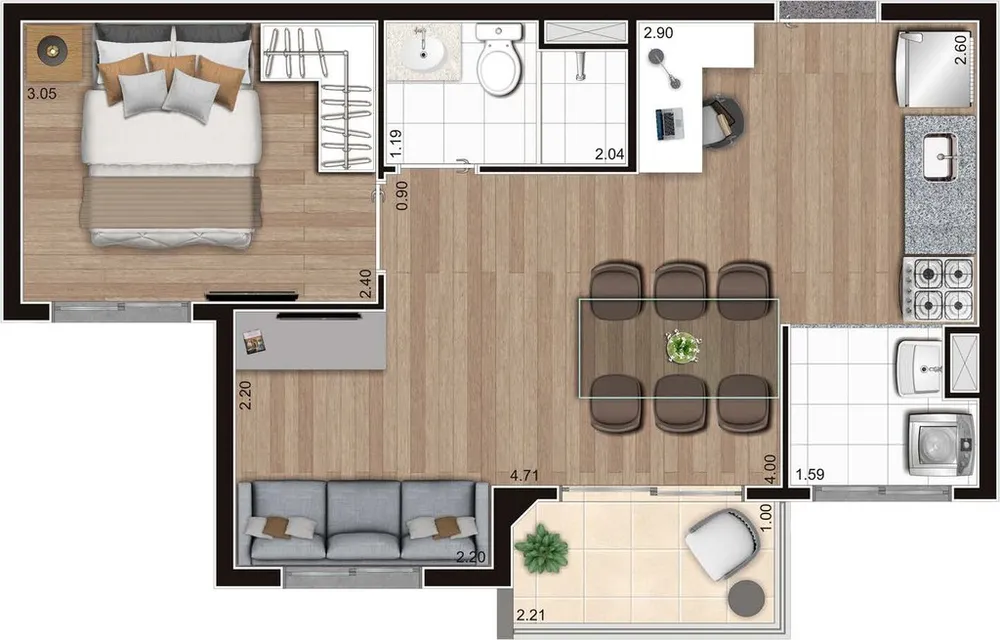 Apartamento, 3 quartos, 76 m² - Foto 3