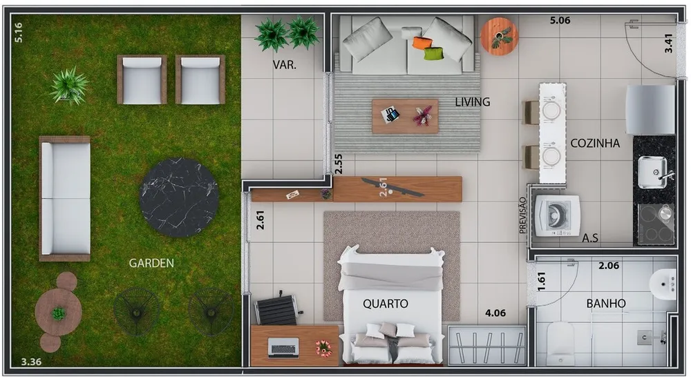 Apartamento, 1 quarto, 34 m² - Foto 15