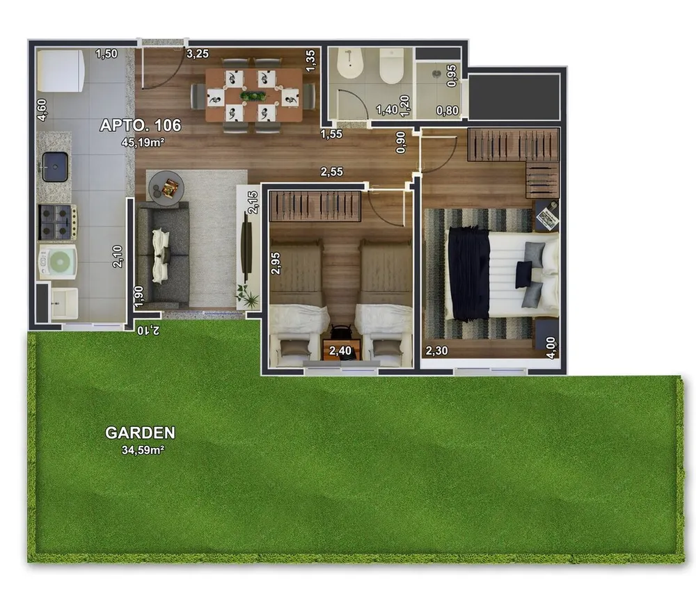 Apartamento, 2 quartos, 75 m² - Foto 42