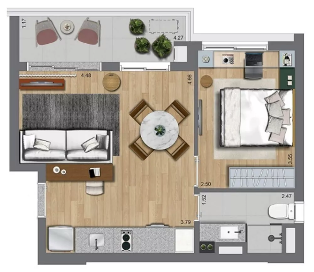 Apartamento, 2 quartos, 37 m² - Foto 10
