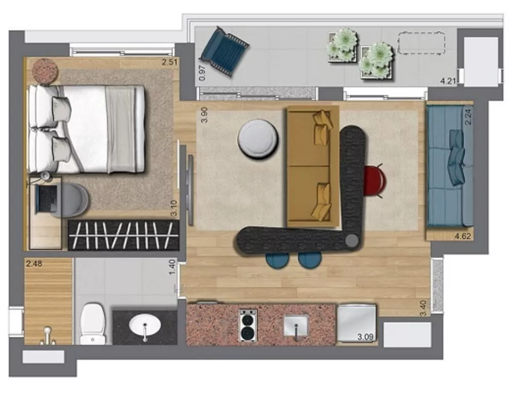 Apartamento, 2 quartos, 37 m² - Foto 14