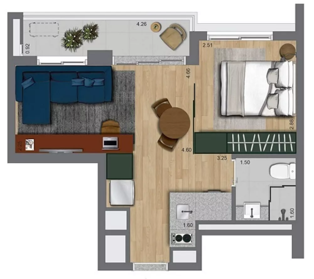 Apartamento, 2 quartos, 37 m² - Foto 9